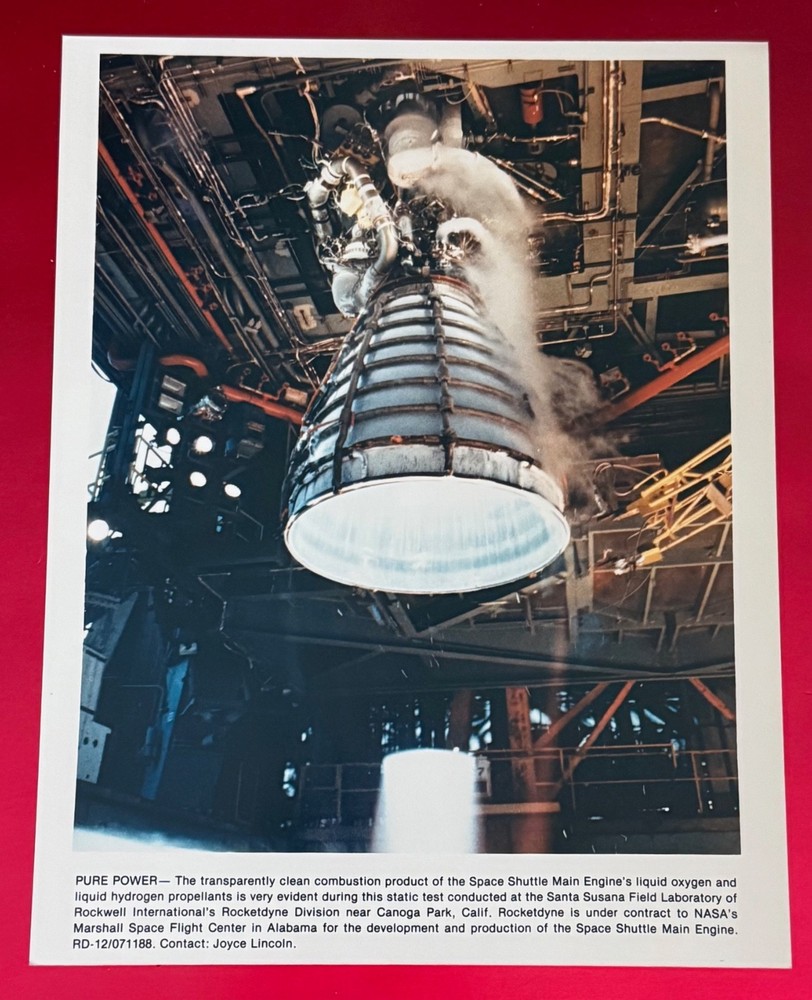 ROCKETDYNE SSME SPACE SHUTTLE MAIN ENGINE PURE POWER RELEASED PHOTO
