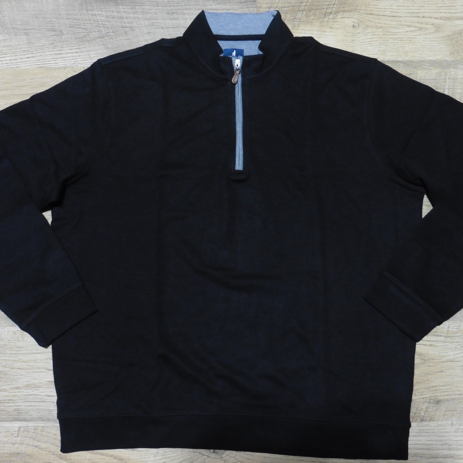 JOHNNIE-O Mens XL X-LARGE SULLY PULLOVER BLACK 1/4 ZIP SWEATSHIRT SWEATER