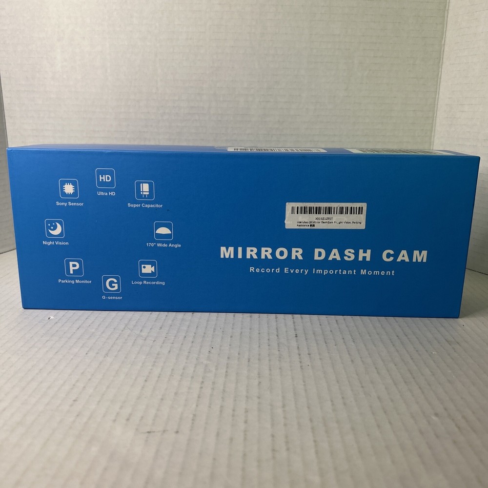 Mirror Dash Cam FHD Dual Mirror Camera Smart Driving Assistant 10” Screen