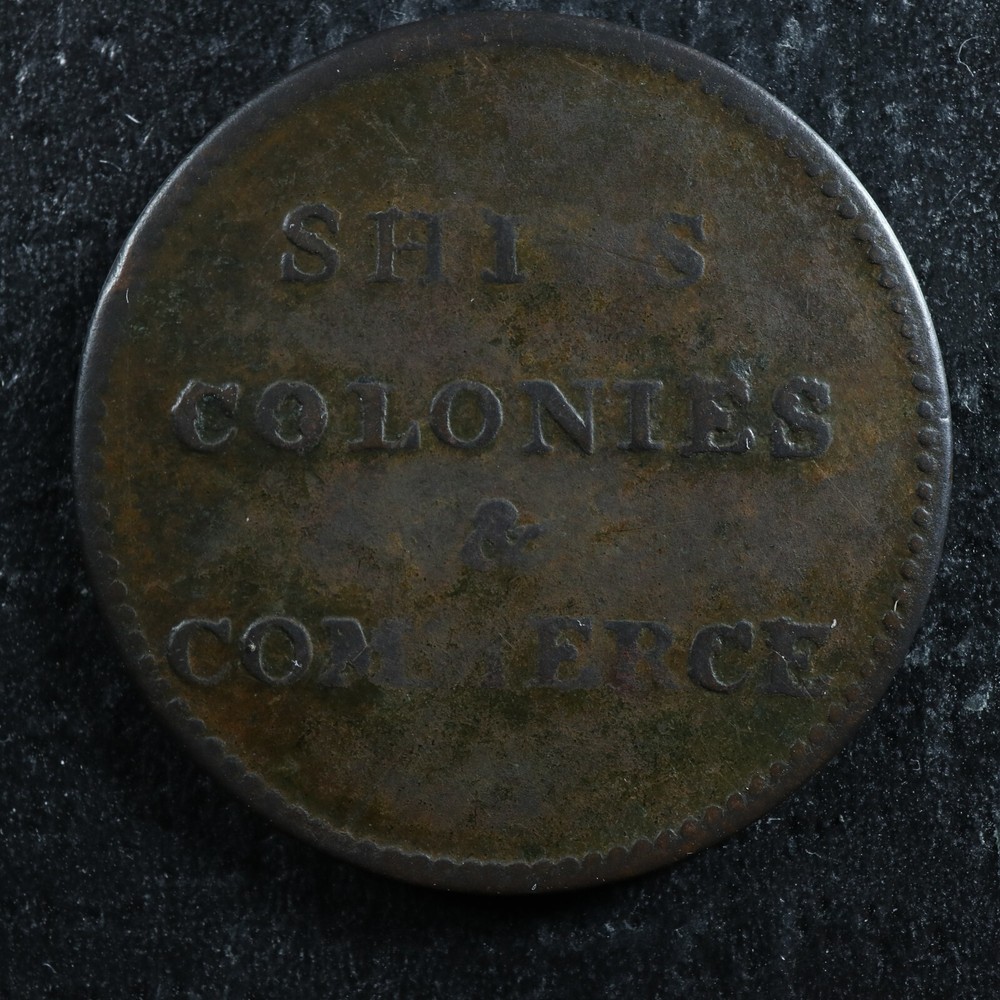 LC-58A1 token Ships Colonies & Commerce with Bust Bas Lower Canada Breton 1002
