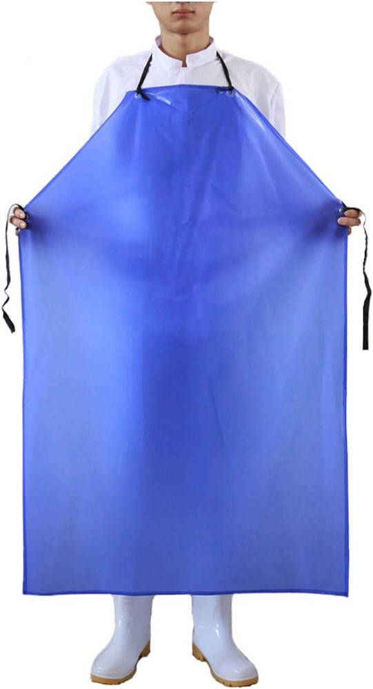 Waterproof Apron plus Size Blue