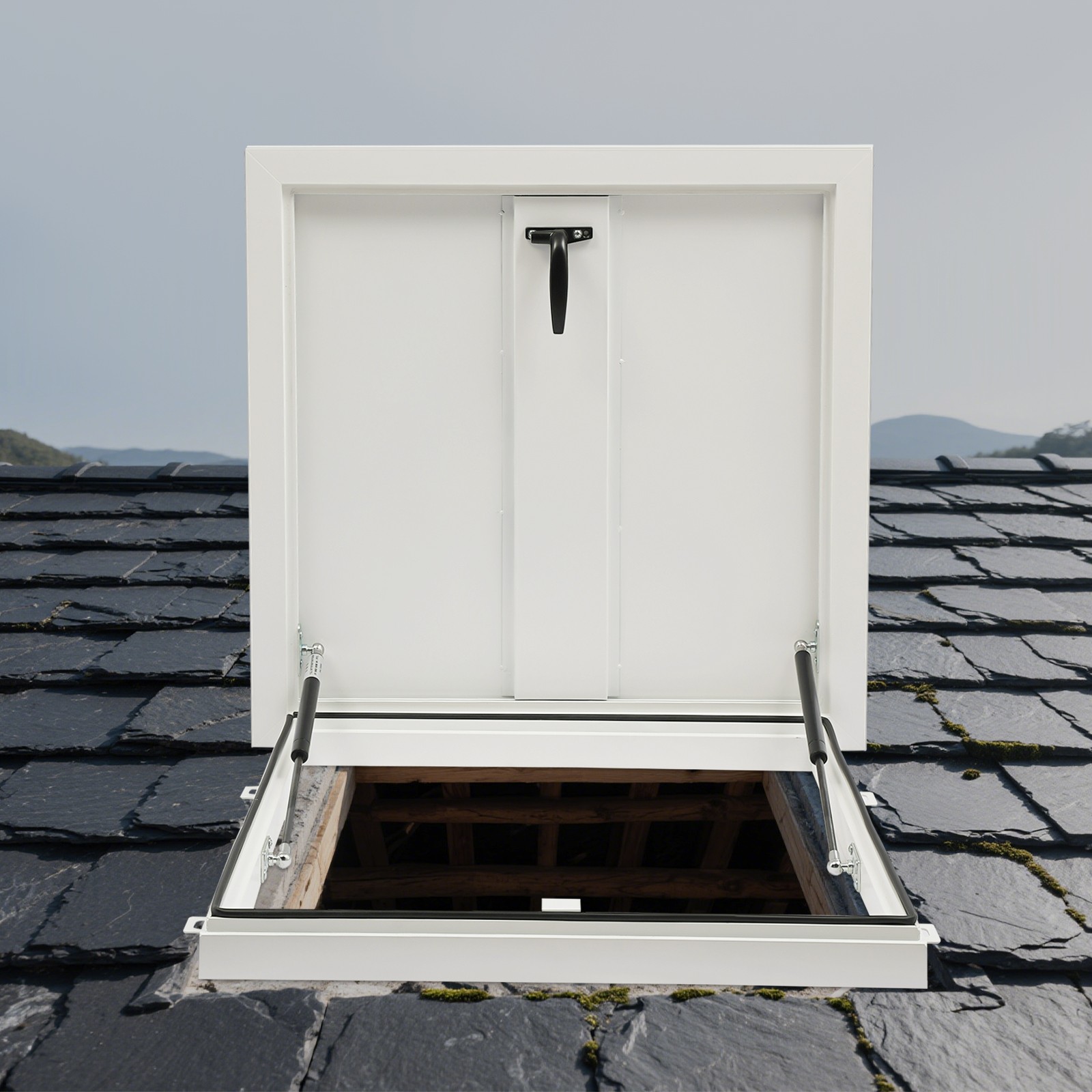White Roof Hatch, Aluminum Alloy Square Roof Access Door 55*55cm.