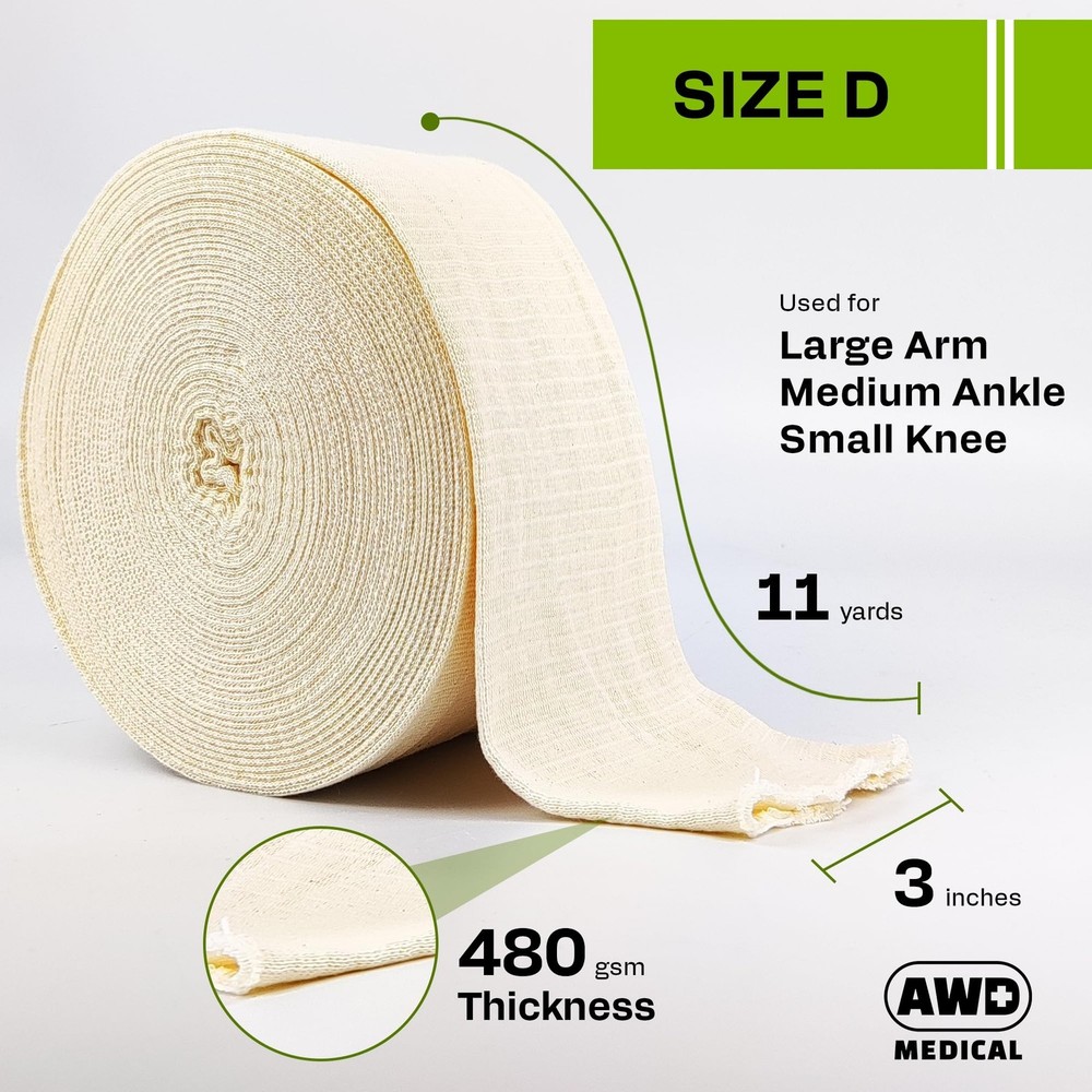 Elasticated Tubular Support Bandage - Reusable Compression Wrap for Joint Pai...