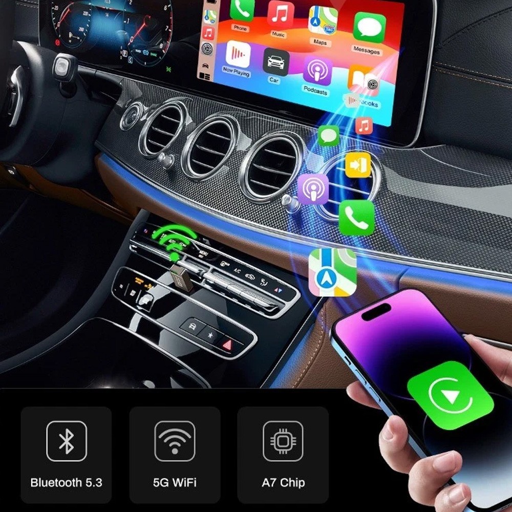 Wireless CarPlay Adapter For iPhone Apple USB Auto Wireless Dongle Plug ＆Play