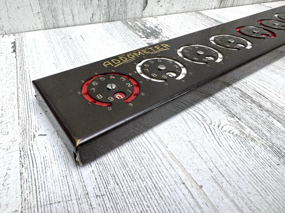 Vtg Addometer Adding Calculator Machine Instructions Education Office Decor