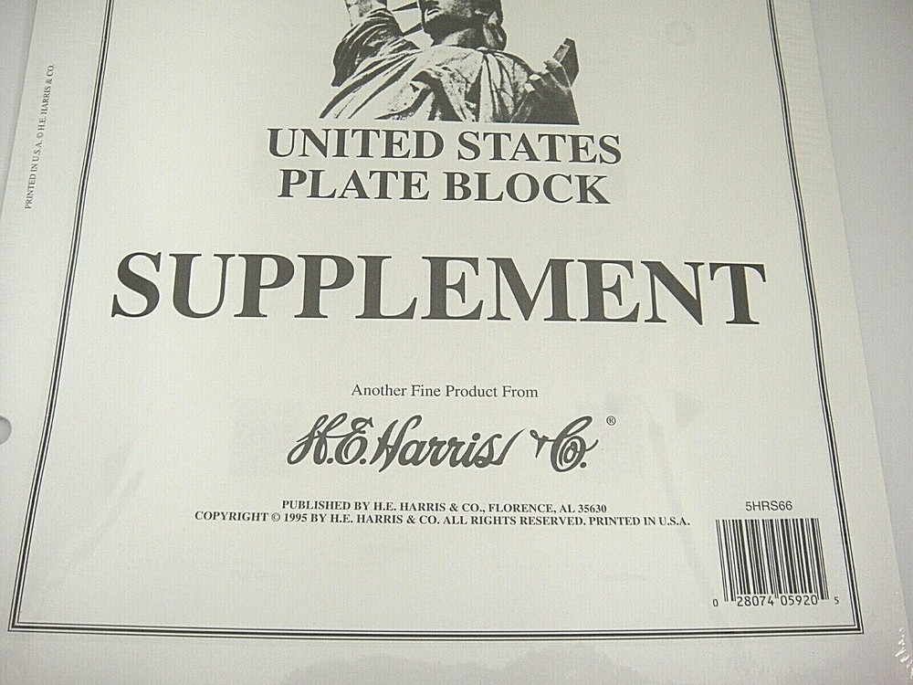 Harris 1995 United States Plate Block Album Supplement 5HRS66 NOS