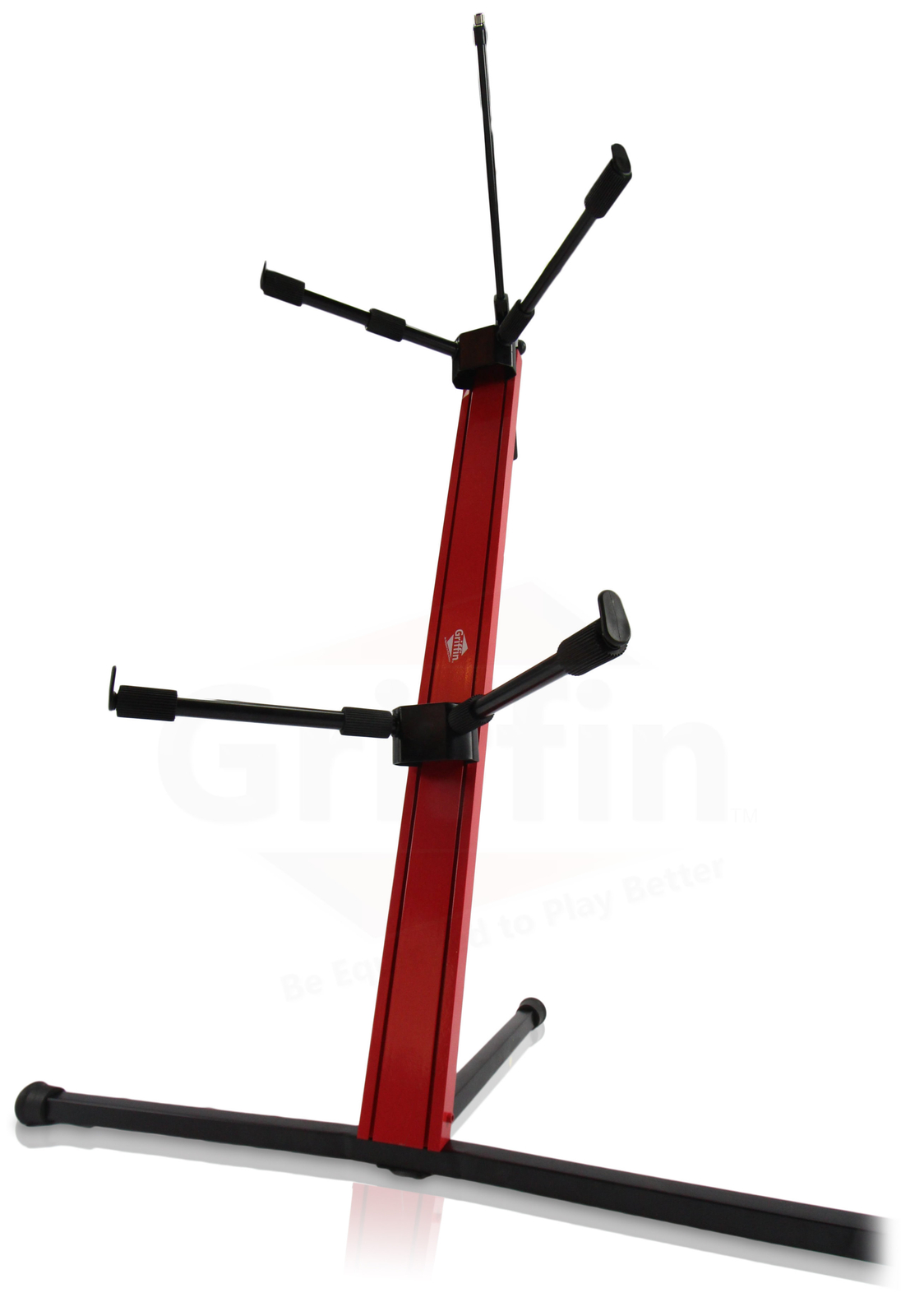 GRIFFIN Two Tier Column Keyboard Stand - Mic Boom 2 Arm Double Mount Studio Gear