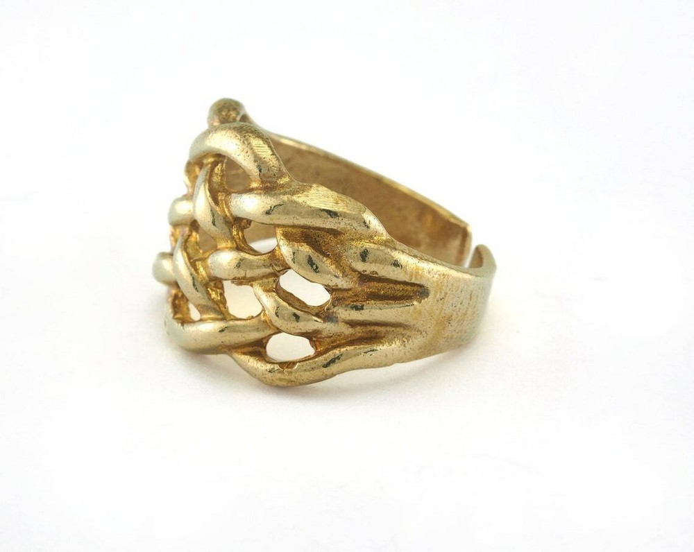 Adjustable Ring Raw Brass (18mm 7.5US inner size) 3208 ring21