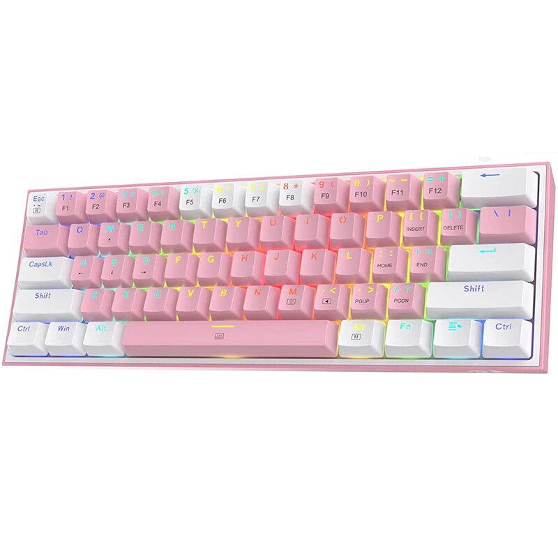 RGB Gaming Keyboard 61 Keys Compact Mechanical Keyboard Linear Red Switch