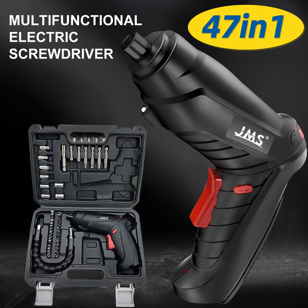 Small Electric Screwdriver Drill Set, Rechargeable 3.6V w/47 Driver Bits & Light