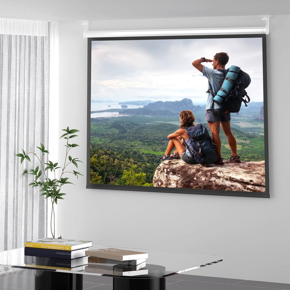 XINLEI Universal Projector Screen Wall Mount L-Brackets Hanging Ceiling White