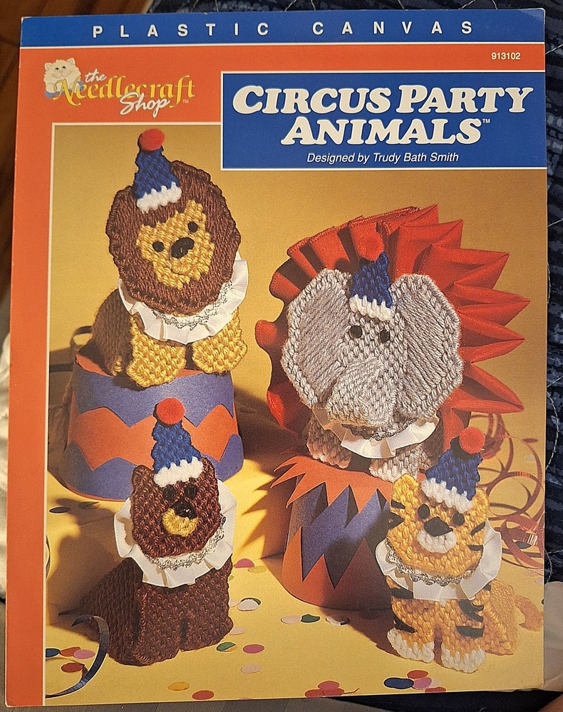 Circus Party Animals - PLASTIC CANVAS Pattern - Needlepoint Shop #913102