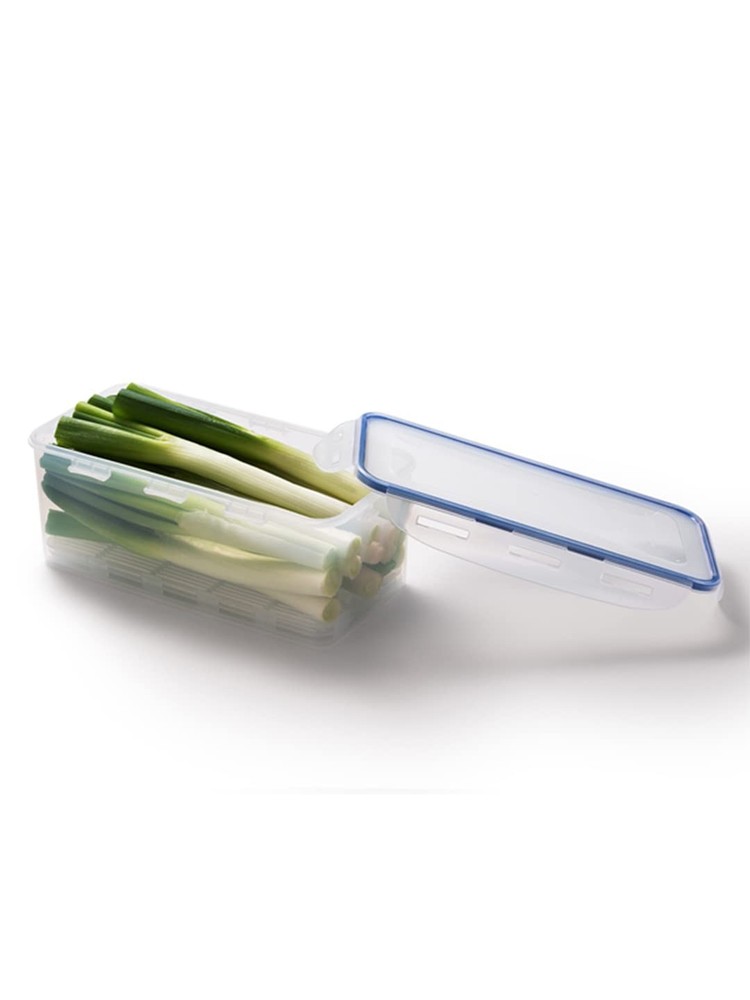 Lock & Lock Rectangular Vegetable Container with Tray, Tall, 14-Cup, 115-Flui...