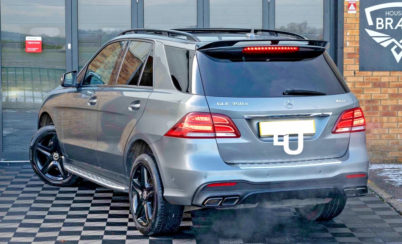 FOR MERCEDES GLE ML W166 SUV GLE63 STYLE REAR DIFFUSER VALANCE & BLACK TAILPIPES