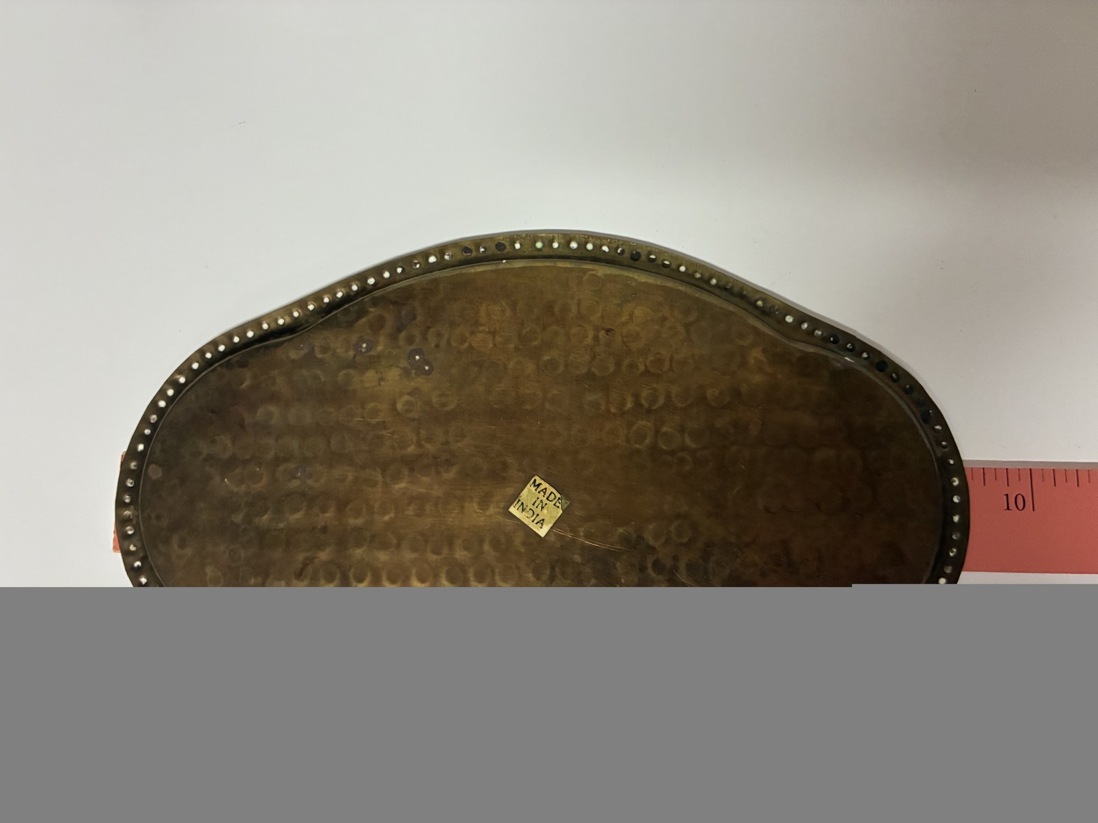 Vintage Brass Cordial Goblets Set of 6 with Hammered Tray Made in India