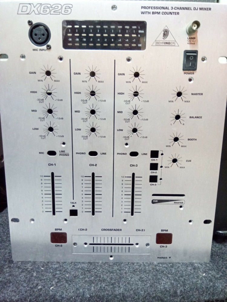 For Behringer DX626 Mixer Panel + Crossfader