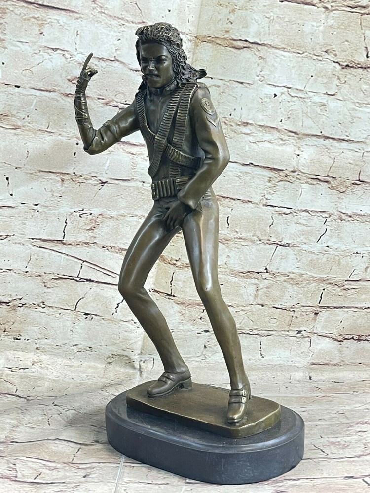 100% Solid Bronze Michael Jackson Hand Made by Lost wax Method Sculpture Gift