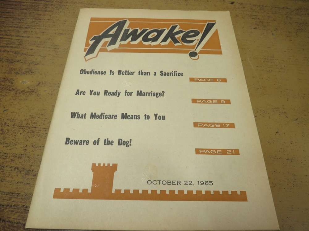 Awake Magazine Watchtower October 22 1965