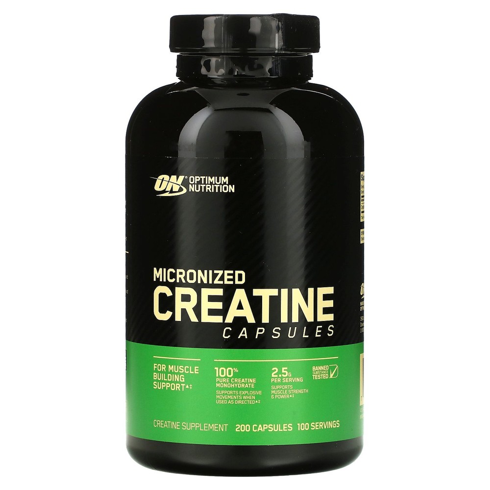 Micronized Creatine Capsules, 3 g, 200 Capsules (1.25 g per Capsule )