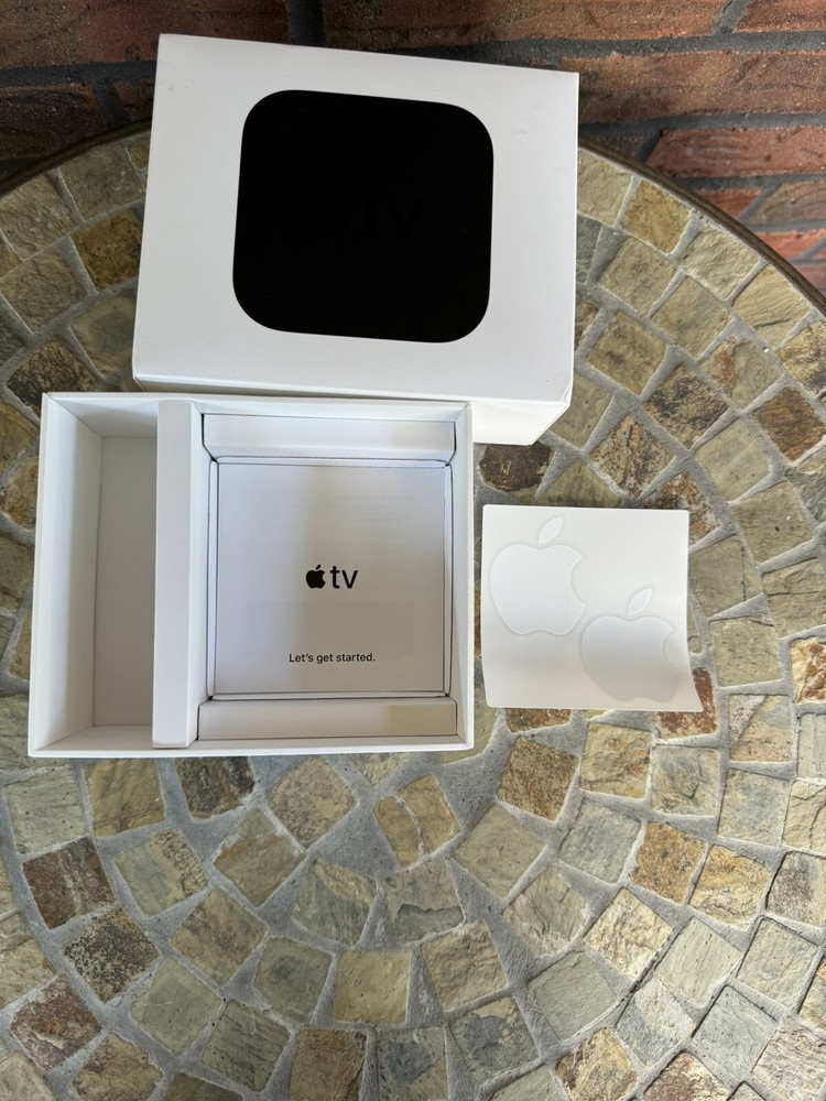 Apple TV Empty Box Only Black Model MR912LL/A Stickers No Electronics