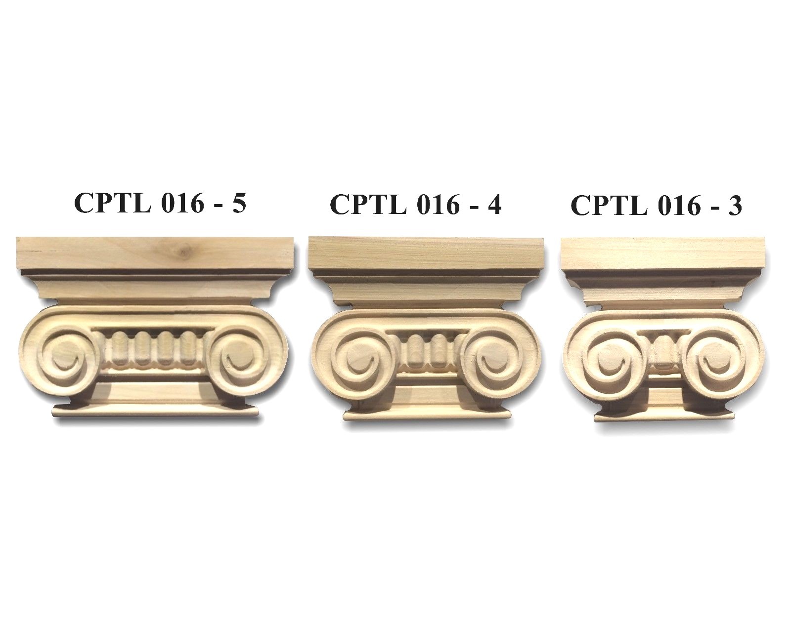 Solid Hardwood Greek/Roman Ionic Capitell
