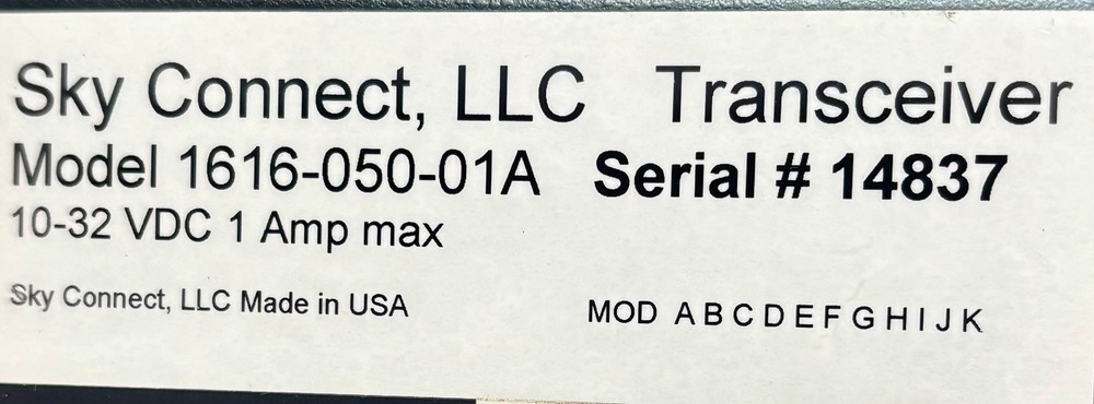 Transceiver 1616-050-01A Removed Working