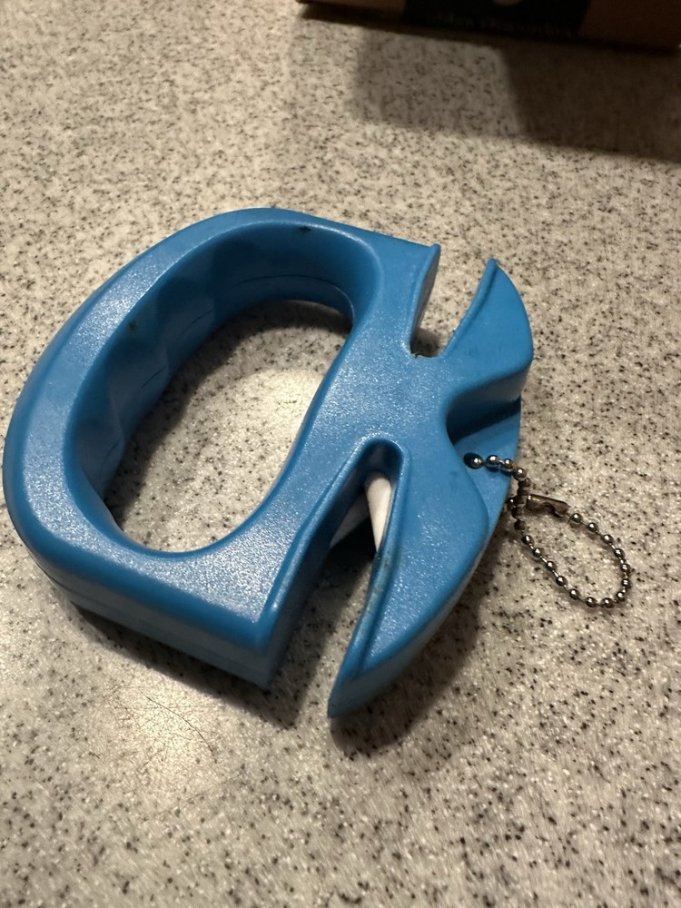 Pull Through Knife Sharpener Keychain, 2-Stage Knife Sharpener