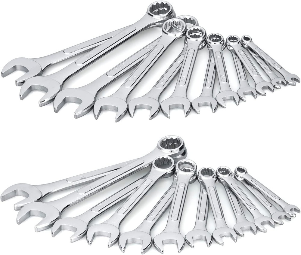 Roadside Emergency Ready: 24-Piece Wrench Set | Chrome Vanadium & Roll-Up Pouch