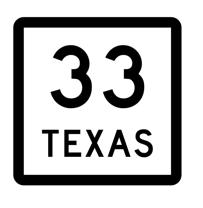 Texas State Highway 33 Sticker Decal