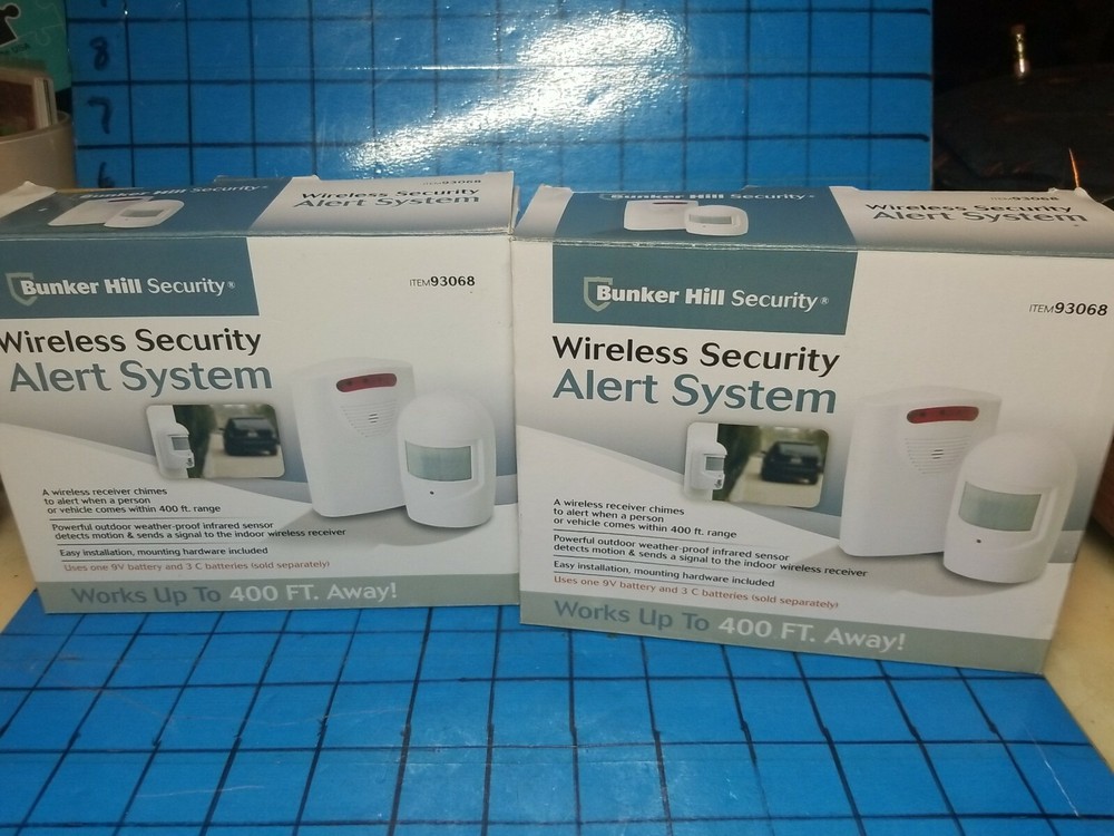 2 WIRELESS MOTION SENSOR Driveway Alert Security DETECTOR ENTRY DOOR BELL CHIME