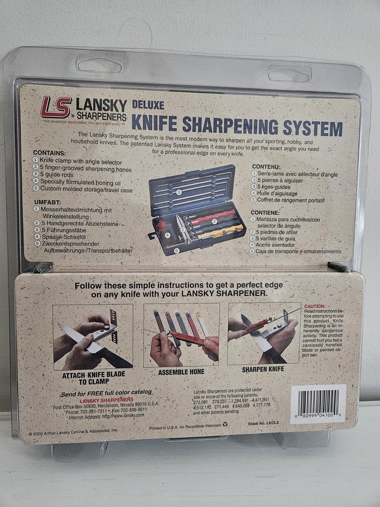 Lansky Deluxe 5-Stone Controlled-Angle Precision Knife Sharpening System - LKCLX