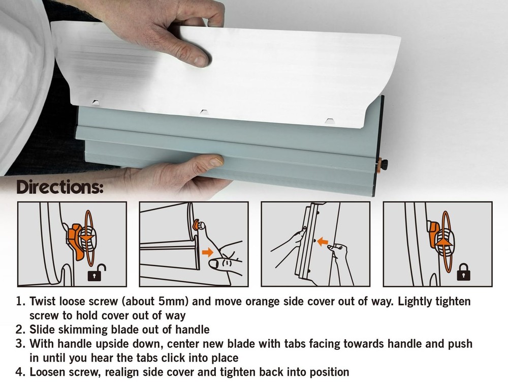 ROLLINGDOG Drywall Skimming Blade Set - Include Extension blade set