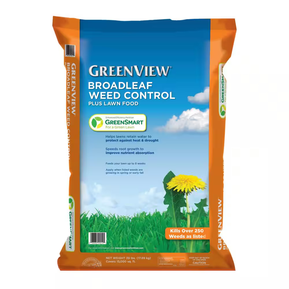 39 Lbs. Weed and Feed, Covers 15,000 Sq. Ft. (27-0-4)