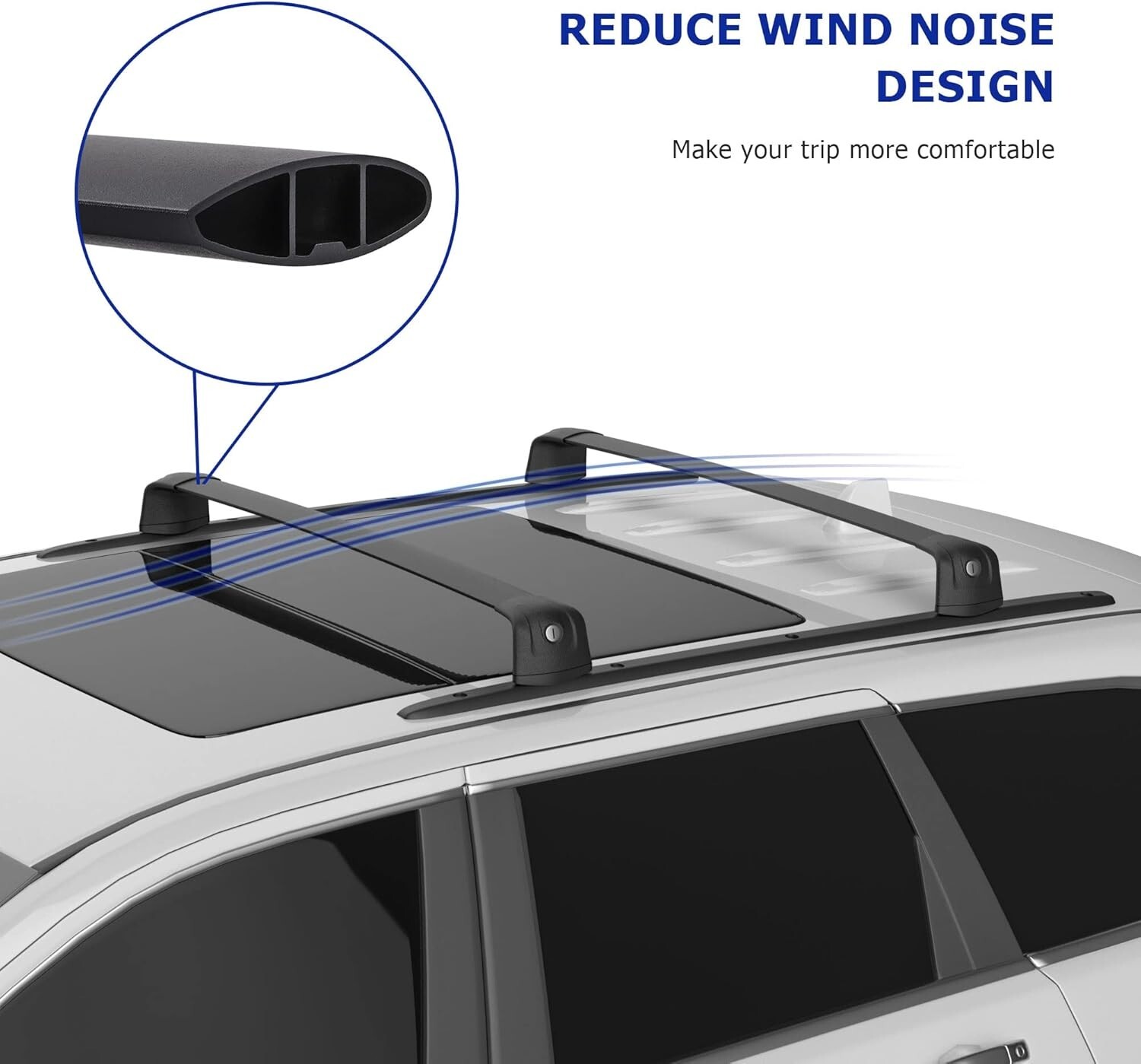 Pair Roof Rack Cross Bar Luggage Cargo Carrier For Jeep Grand Cherokee 2011-2022