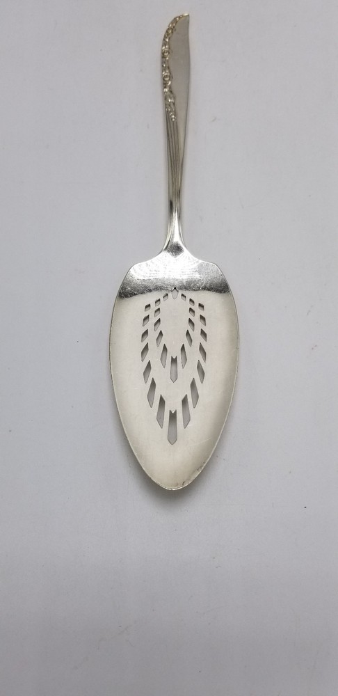 Oneida "Brittany Rose" Silverplate 9 1/2 Inch Solid Pierced Pie Server