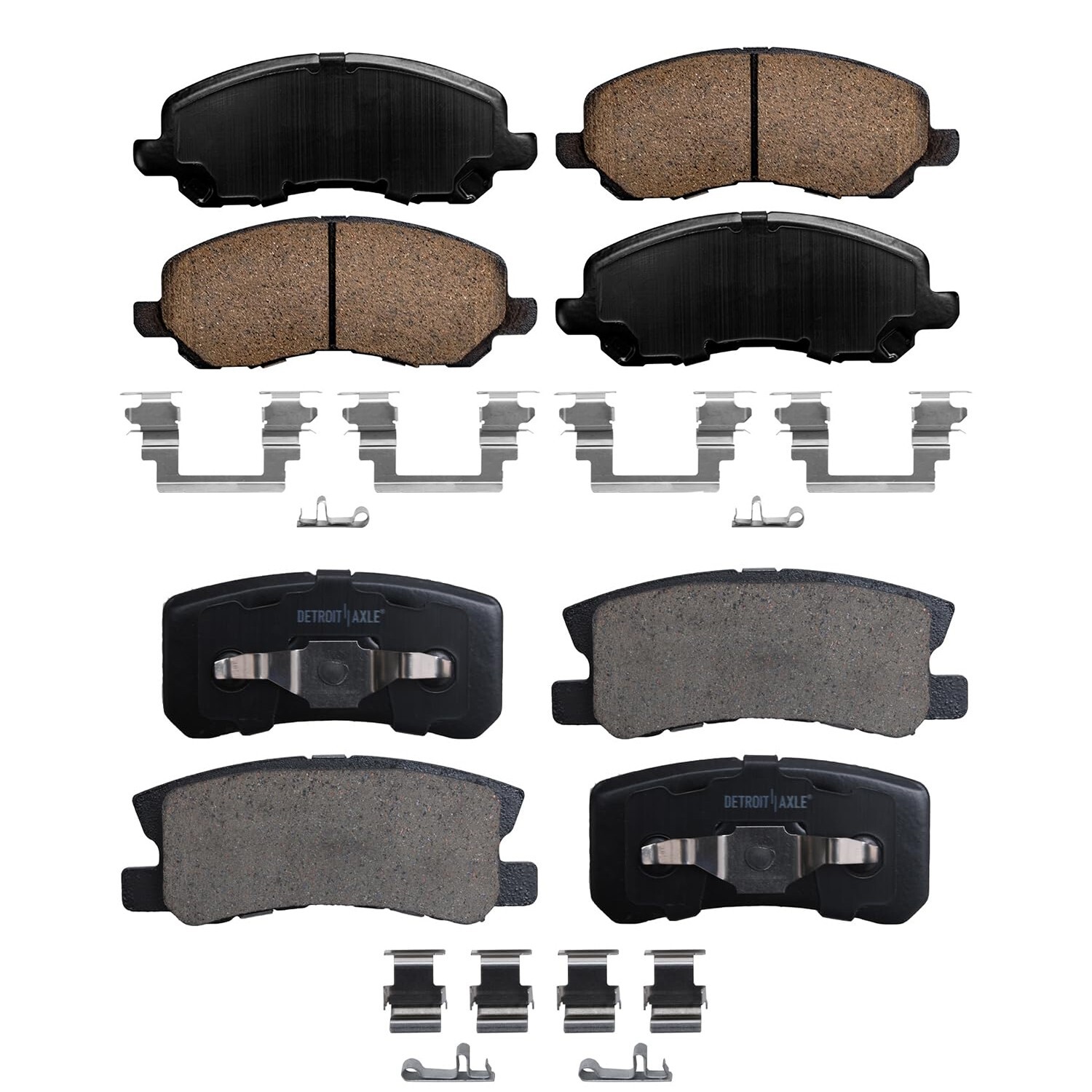 Front and Rear Ceramic Brake Pads for Chrysler 200 Dodge Avenger Jeep Compass