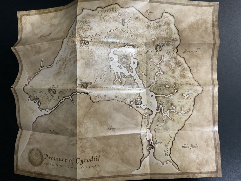 Elder Scrolls IV: Oblivion Microsoft Xbox 360 Poster / Map Insert Only