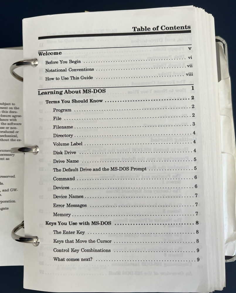 Northgate Computer Systems Microsoft MS-DOS, GW Basic Users Guide w/6 Discs 1988