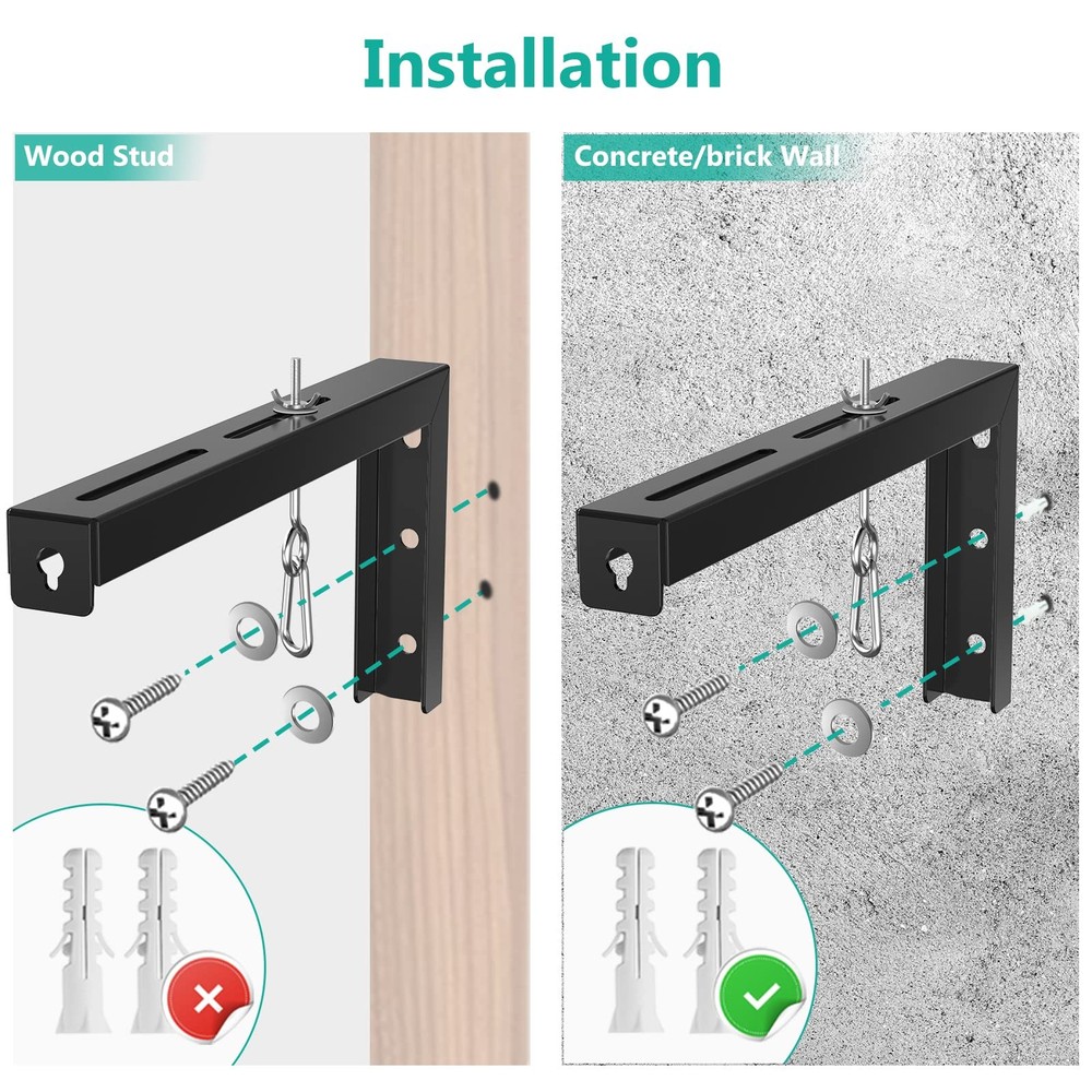 Universal Projector Screen Ceiling Mount Wall L Brackets 12 Inch Extension