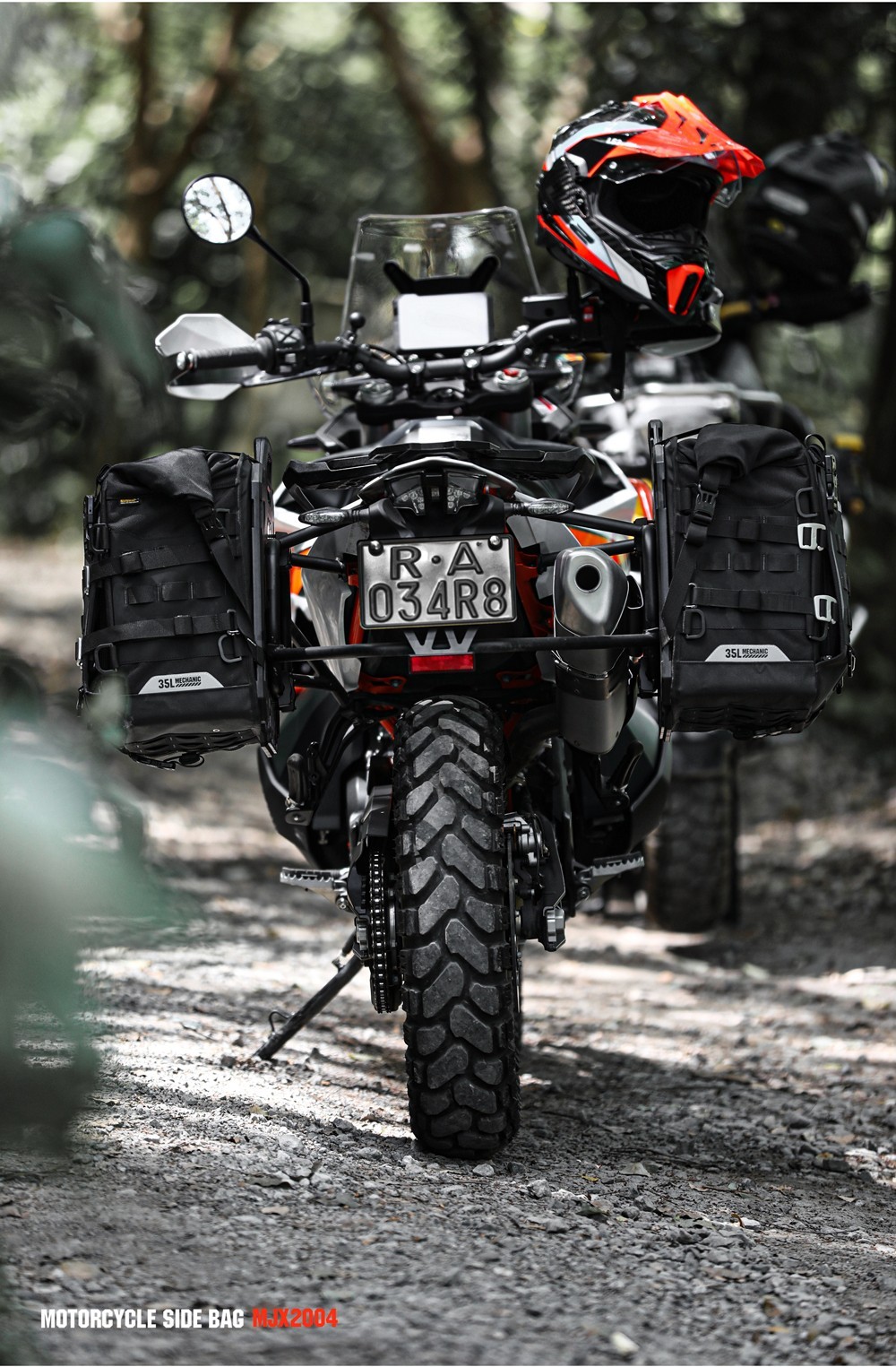 Rhinowalk Motorcycle Side Bag Waterproof 35L Quick Release Saddlebag Pannier 1Pc