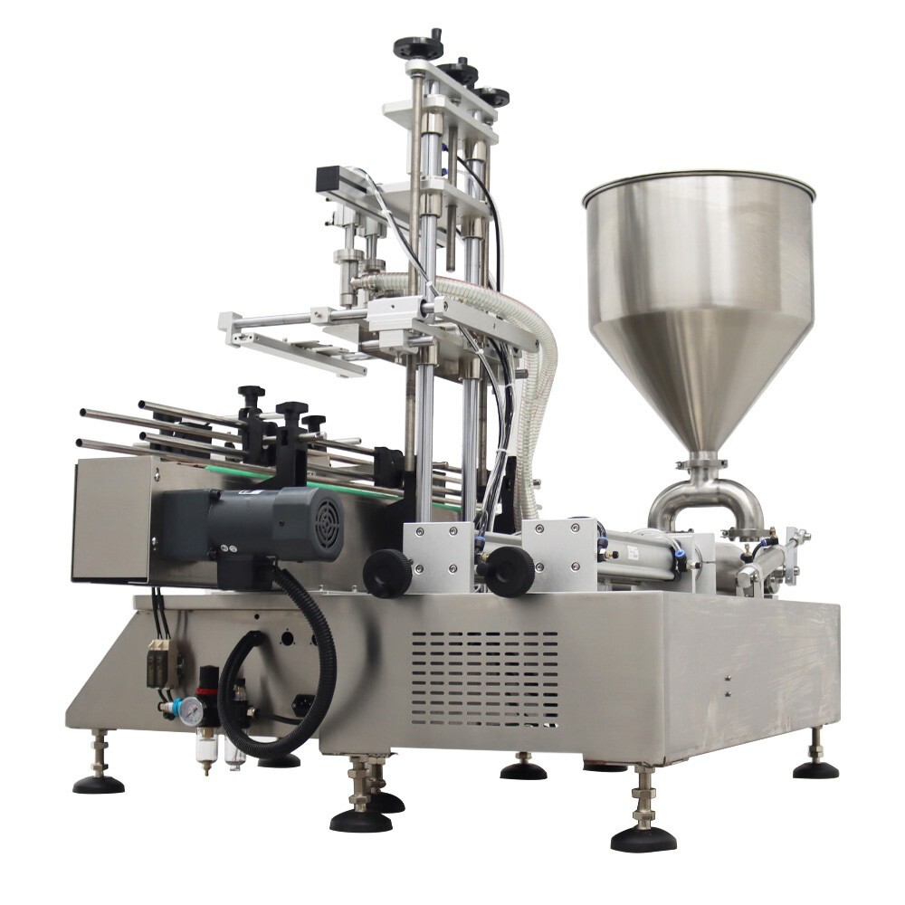 New Double Head 110V Desktop Fully Automatic Paste Filling Machine 100-1000ml