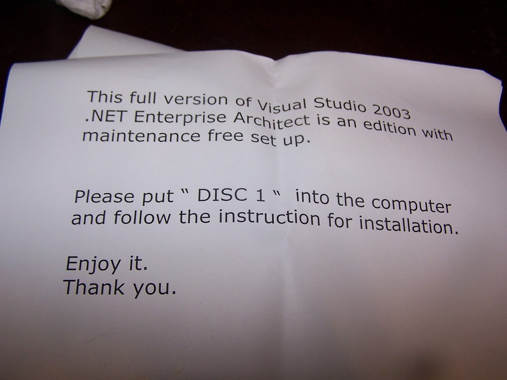 Microsoft Visual Studio .net Enterprise Developer Version 2003 CD Set X09-60950