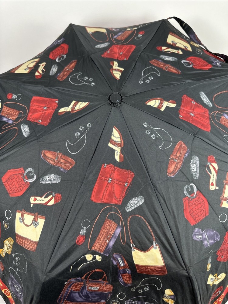 Brighton Black & Red Accessory Pattern Umbrella