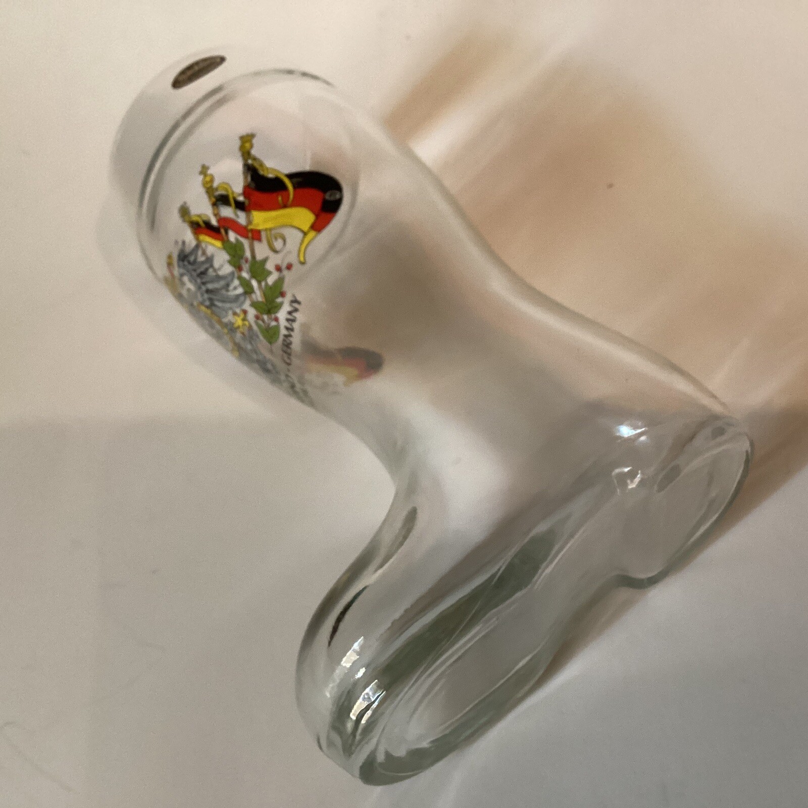 Germany Deutschland Glass Boot Mug Stein Bockling Glass
