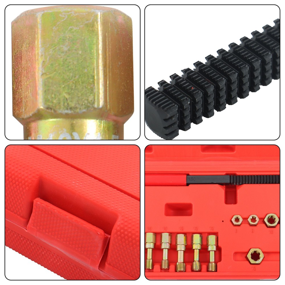 15-Piece Metric Thread Repair Tools Set Thread Restorer Set Rethreading Tool New