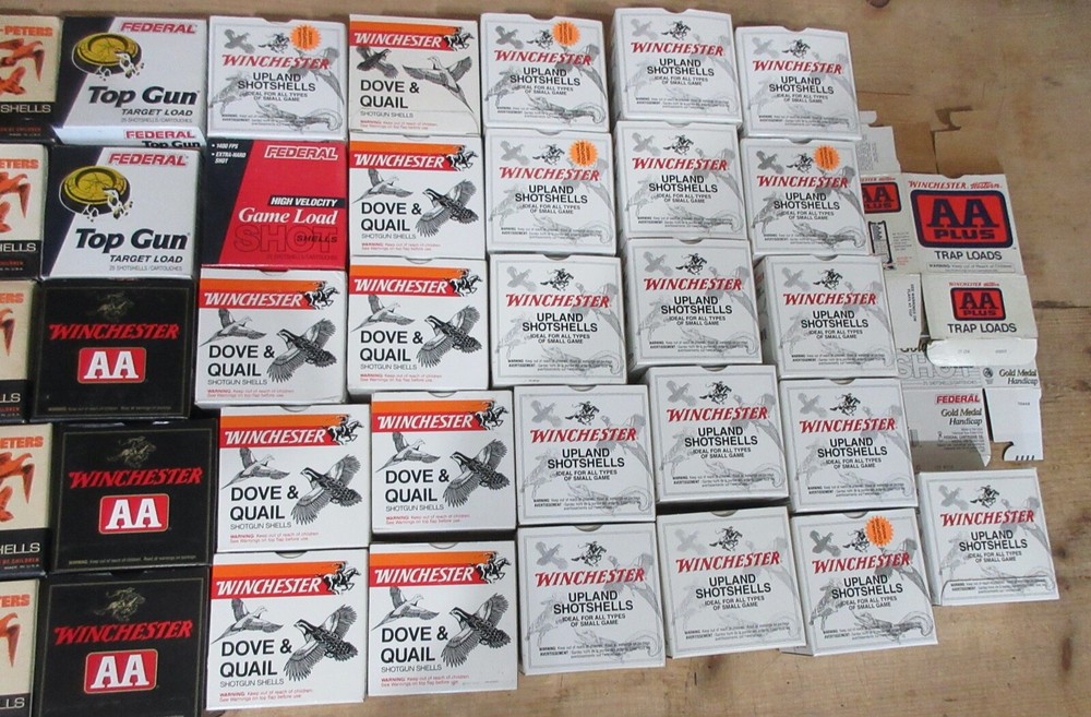 46 Mixed Lot Empty Shotshell Boxes for ammo storage or collectable (sh)