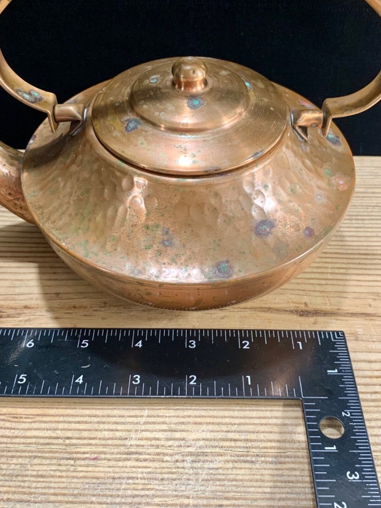 Vintage Gregorian Copper Teapot-Hammered Copper - Used Cottagecore