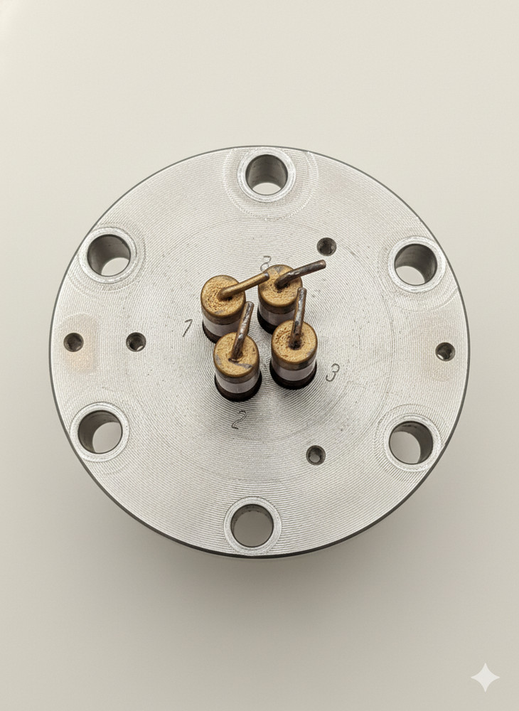 LEYBOLD | 4-PIN-UHV | POWER FEEDTHROUGH | CONFLAT | 2.75"CF | HIGH VACUUM