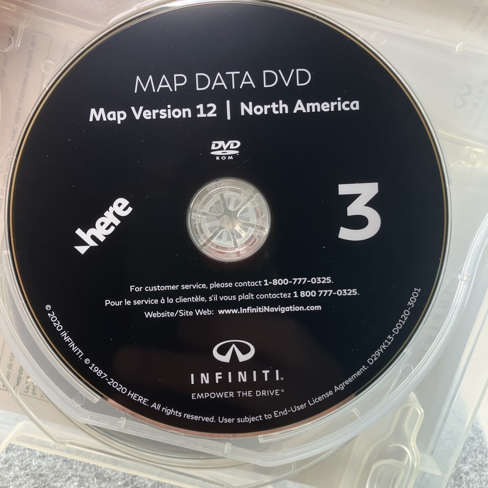 Infiniti Navigation System Map Version 12 North America 2020 Sealed
