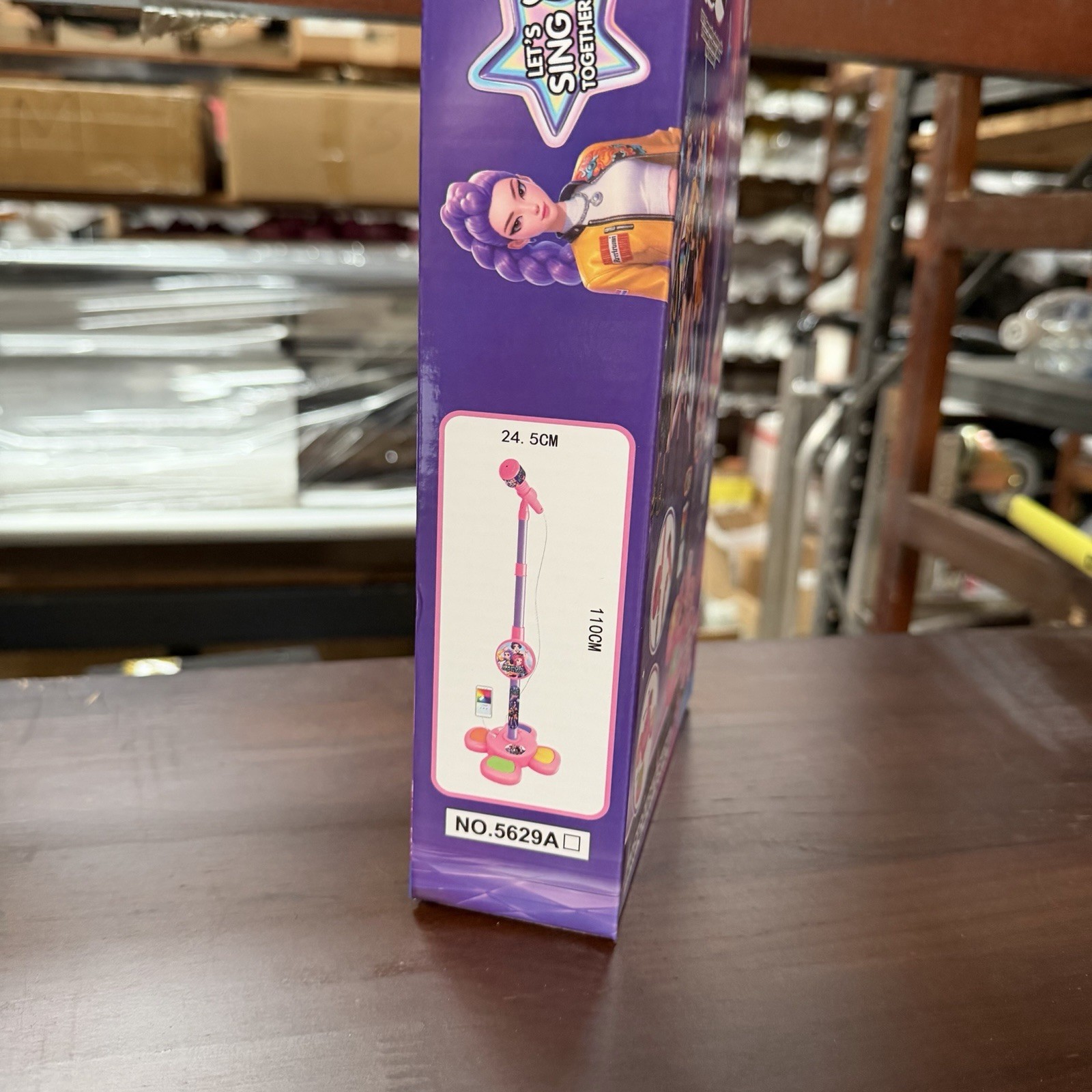 K-Pop Demon Hunters Kids Karaoke Microphone Stand Toy Set – New